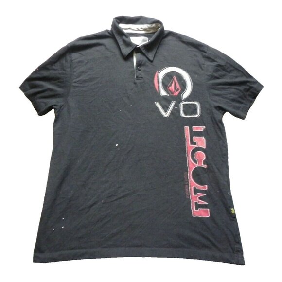 VOLCOM Shirt Adult 2XL XXL Slightly Removed Casual Collared Golf Polo Mens - Picture 1 of 12